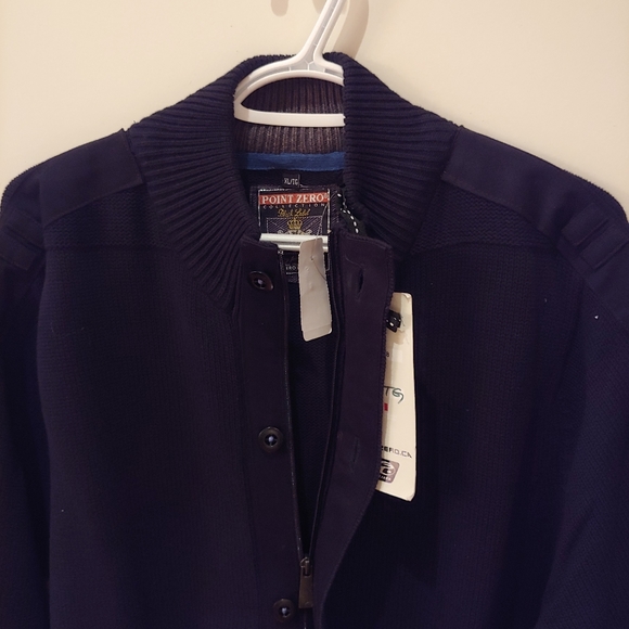POINT ZERO black label XL elegant mens zippered sweater. - Picture 3 of 5